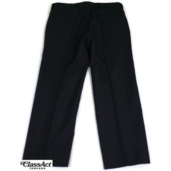 Ralph Lauren Total Comfort Wool Pant Blue Flat Fronts Tag Sz 32X27 (34X27) - Picture 8 of 9